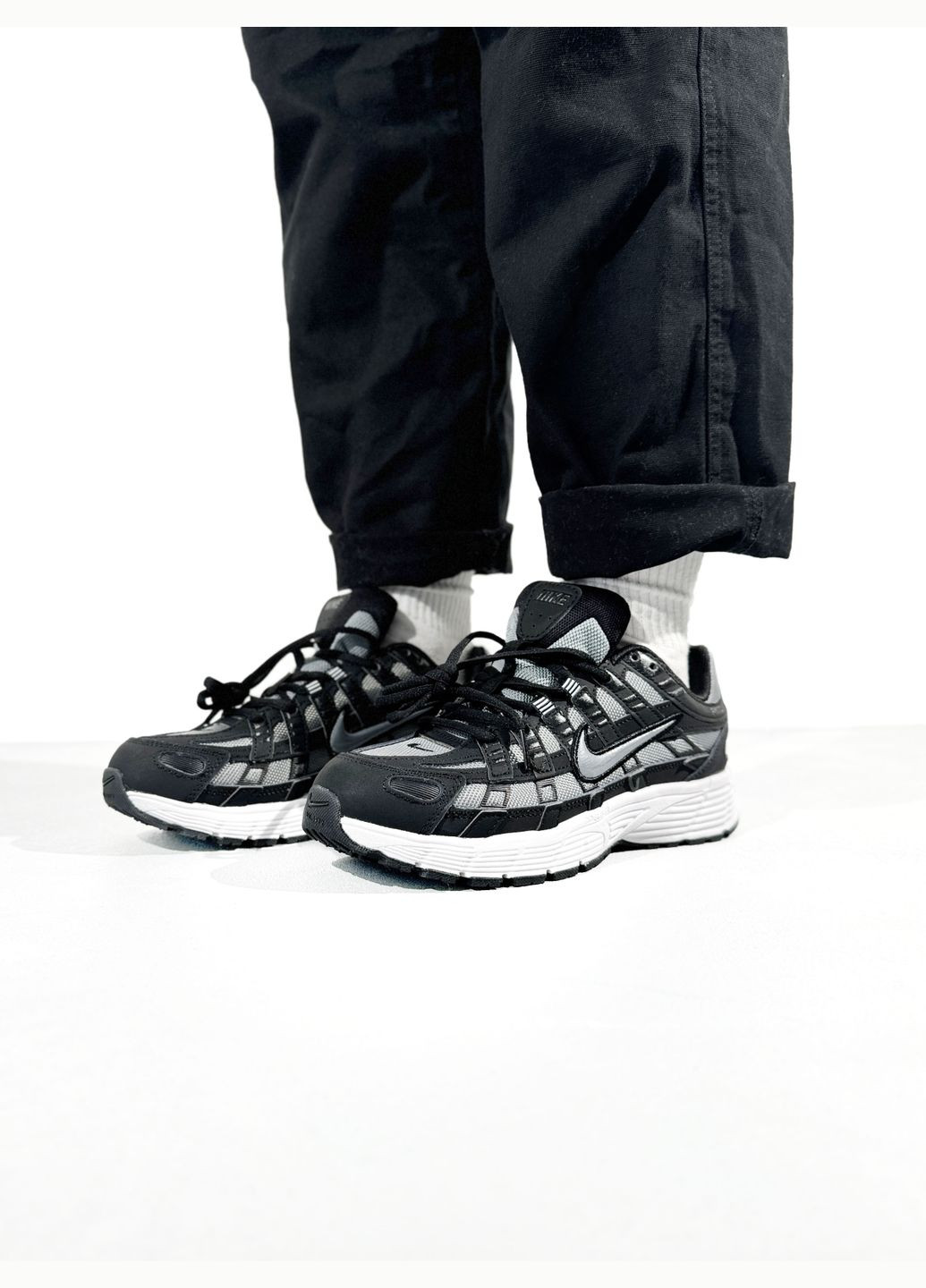 Черные демисезонные кроссовки мужские и женские nike p-6000 black | найк п-6000 черные No Brand