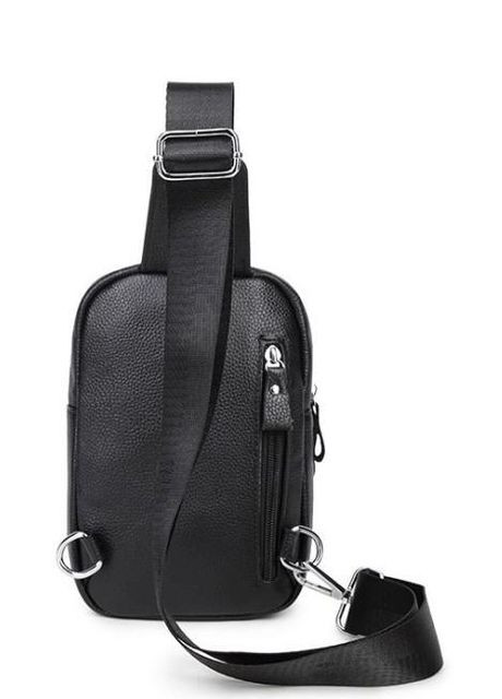Мужской черный кожаный слинг на плечо RoyalBag a25f-1922a (282844623)
