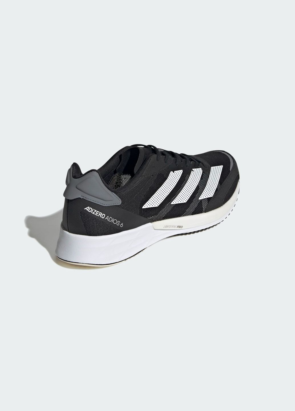 Черно-белые летние кроссовки adidas Adizero Adios 6 H67509