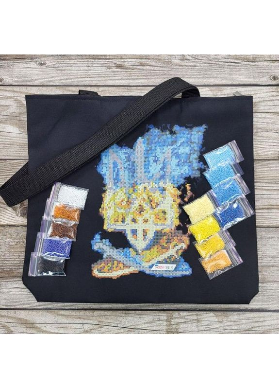 НАБОР ARHIBIS СВ80 Сшитый шопер сумка с трезубом, набор для вышивки бисером Dana (369666243)