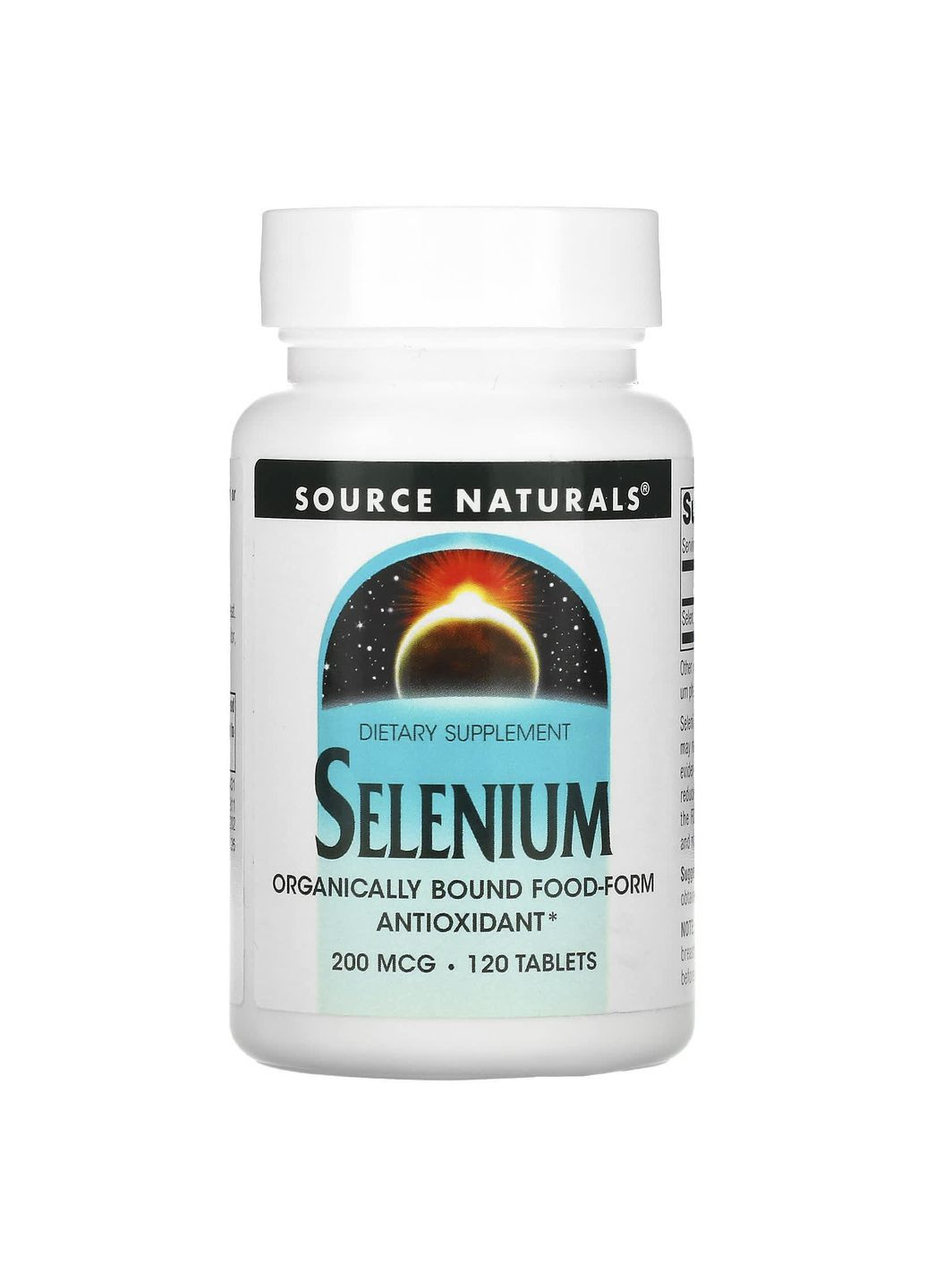 Селен, Selenium, 200 мкг, 120 таблеток Source Naturals (362368427)