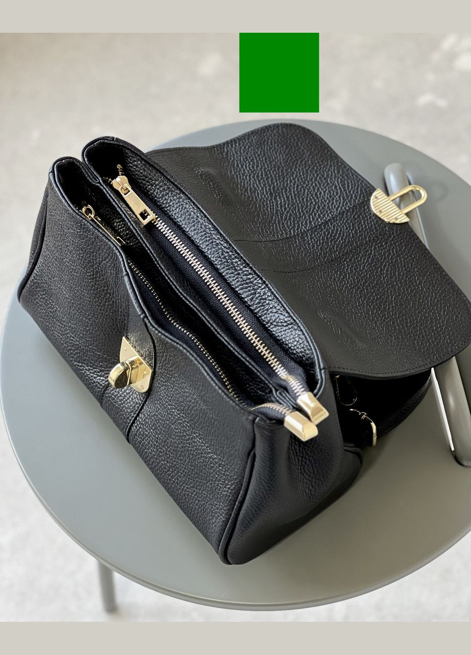 Жіноча шкіряна сумка MEGAN чорна 804004 Vera Pelle (333969058)