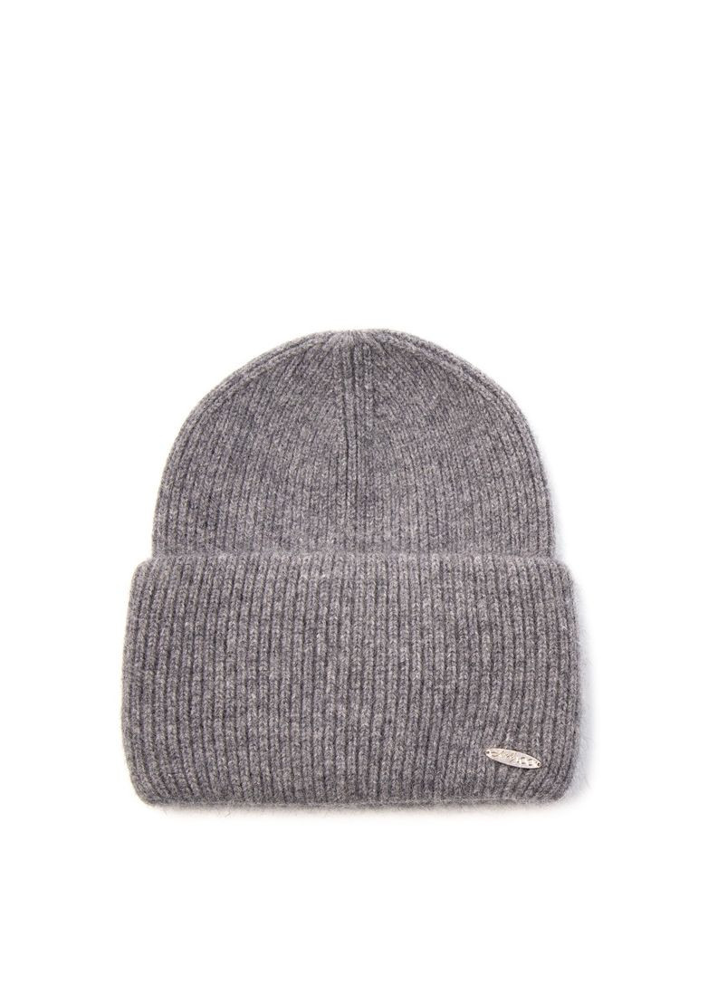 Шапка бини женская ангора серая OLIVIA LuckyLOOK 233-371 (322790563)