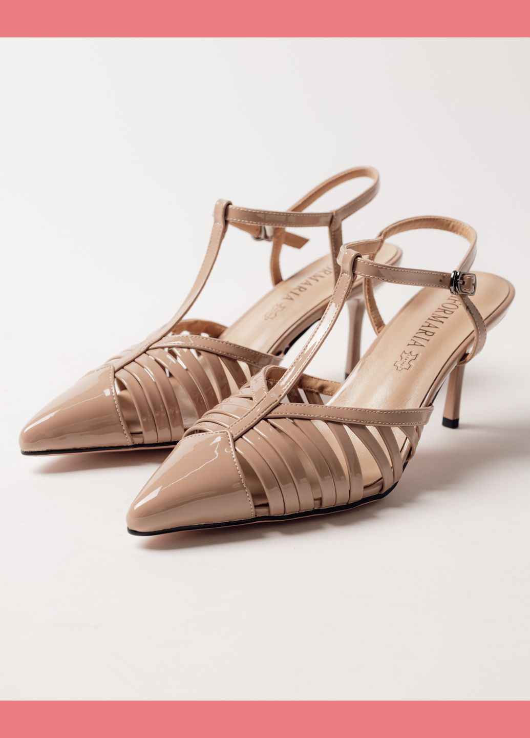 Босоніжки на високій шпильці лакова шкіра Aiformaria (325215324)