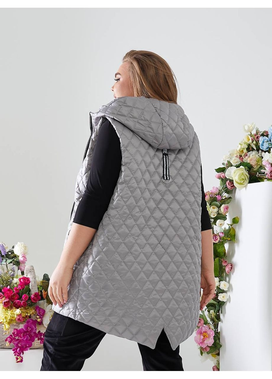 Жилетка женская стеганная с капюшоном (Замеры в описании) GD/GL Модний простір (366883379)