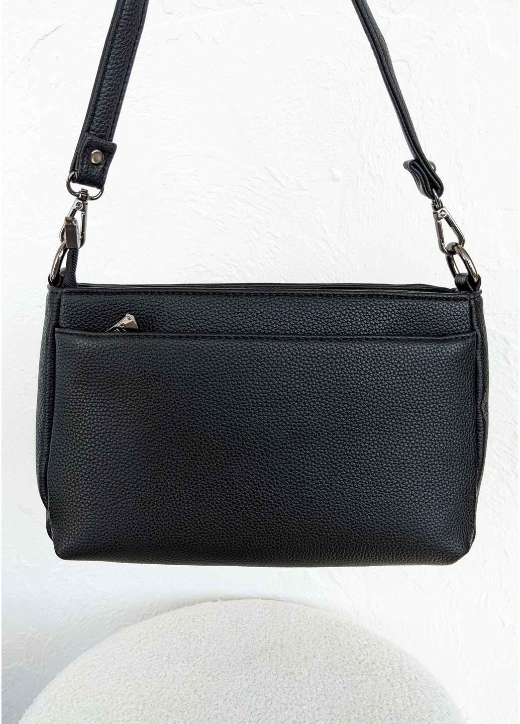 Компактна чорна сумка з екошкіри InFashion Сумка (360751145)