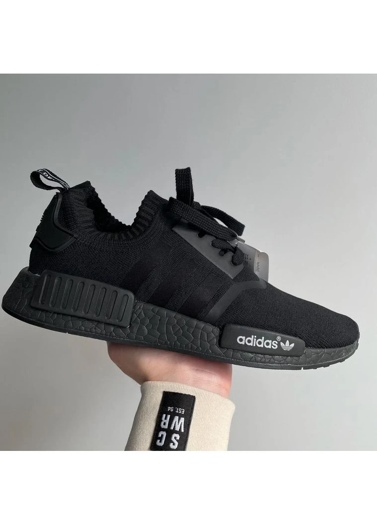 Черные летние кроссовки adidas nmd black 2 адидас нмд No Brand