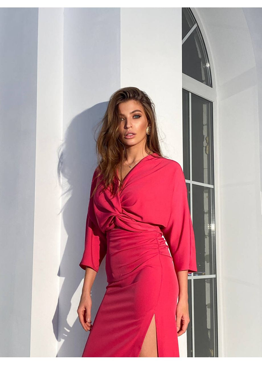 Женский костюм MON CHERY (топ с рукавами и юбка меди с разрезом) (mil475) milirud (365860018)