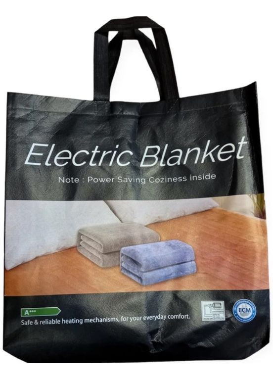 Односпальне електропростирадло з підігрівом від електромережі та вбудованим терморегулятором 150×70 см (2104618914) No Brand (372466564)