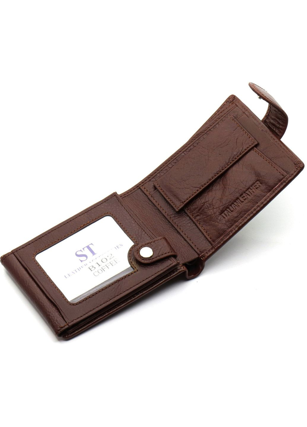 Класичне чоловіче портмоне з натуральної шкіри ST Leather В 102 Коричневий ST Leather Accessories (359380847)