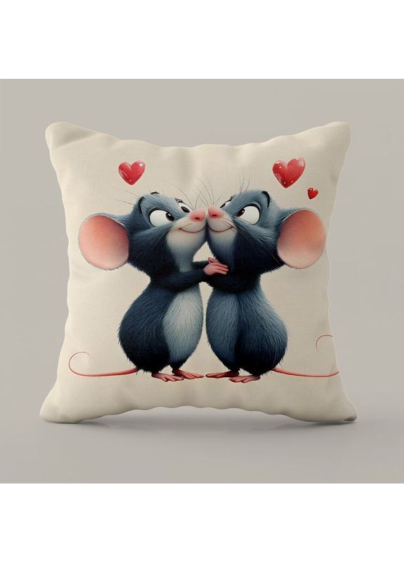 Подушка 3D Закохані мишки 4540_E 18105 50х50 см FlexDress (368783776)