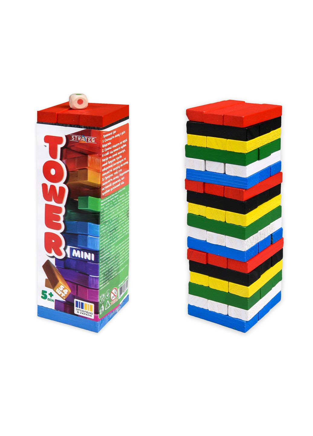 Гра настільна Strateg TOWER MINI Дженга (31064) Стратег (372474485)