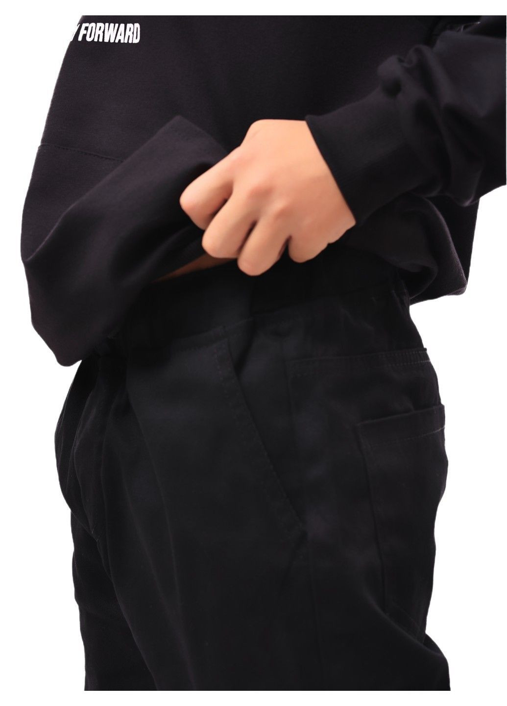 Черные демисезонные брюки No Brand