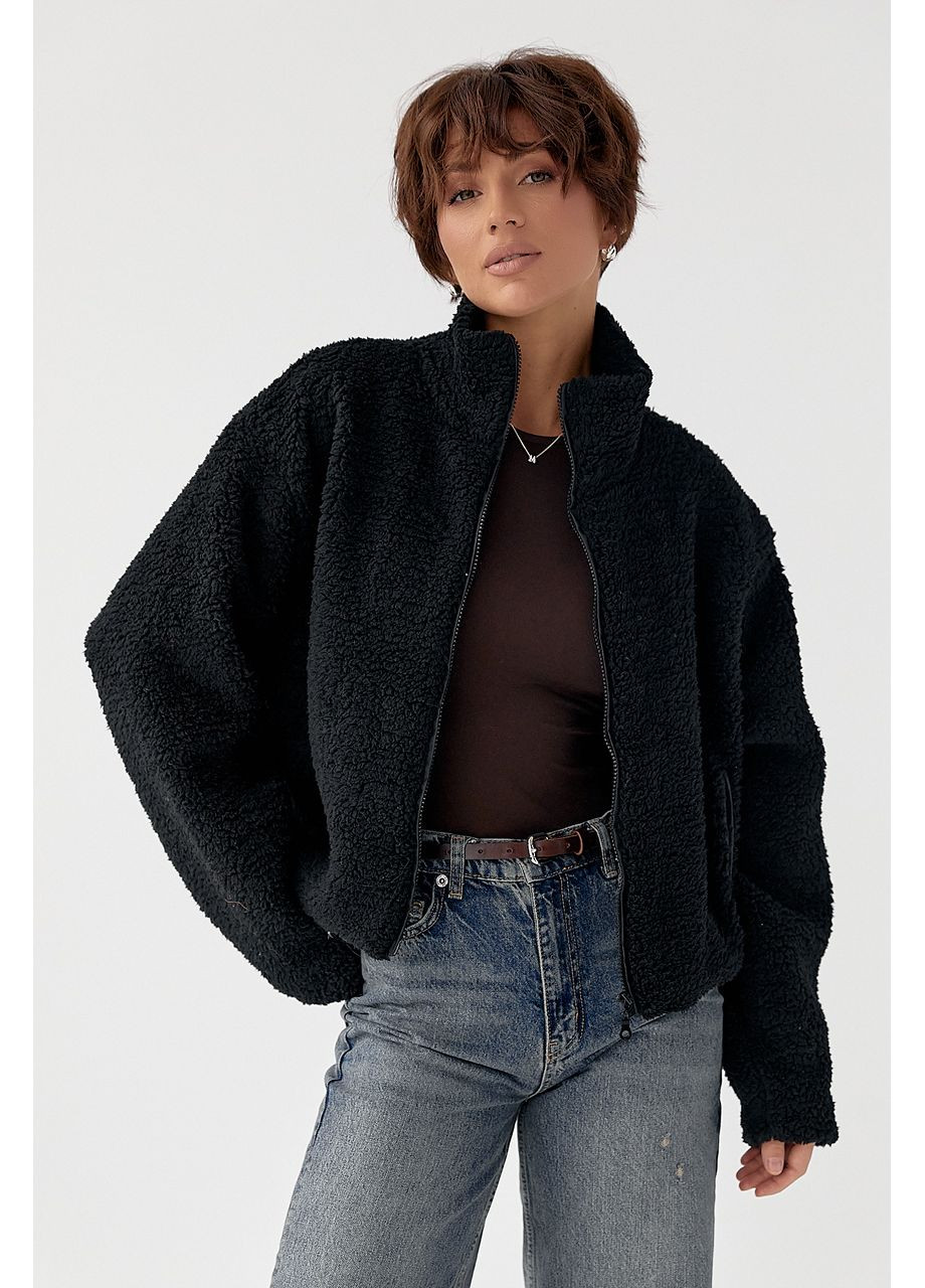 Черный зимний кардиган Lurex