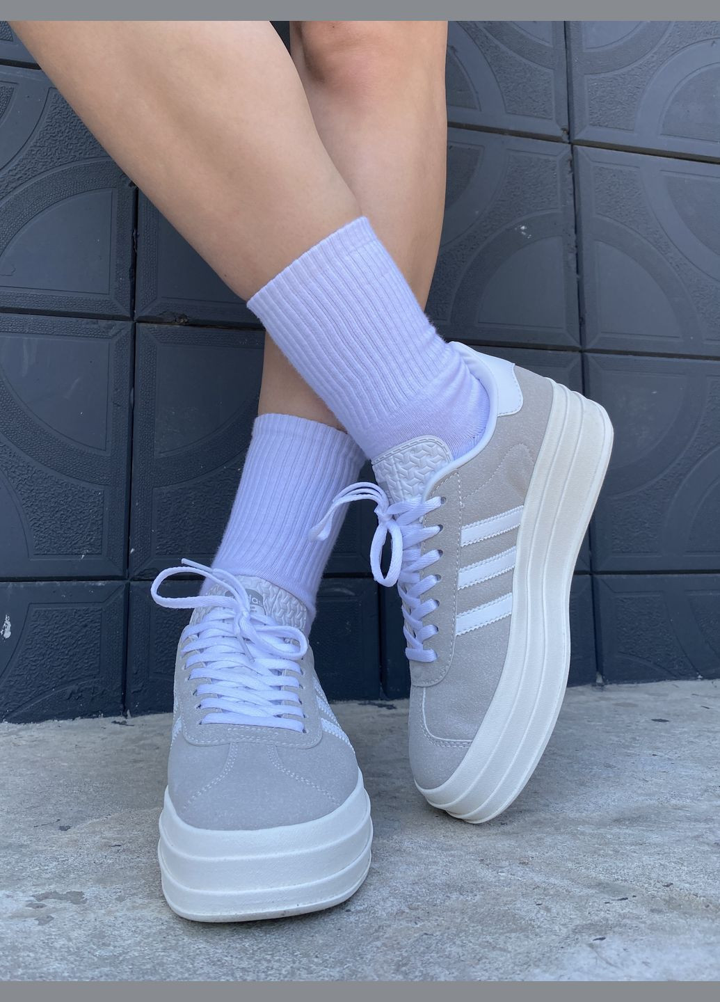 Кроссовки женские No Brand серые демисезоны (321044007)