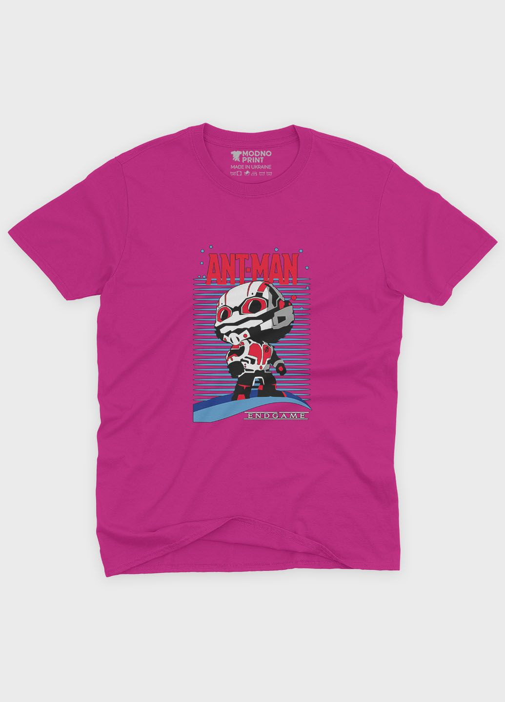 Рожева демісезонна футболка для хлопчика з принтом супергероя - людина мураха (ts001-1-fuxj-006-026-002-b) Modno