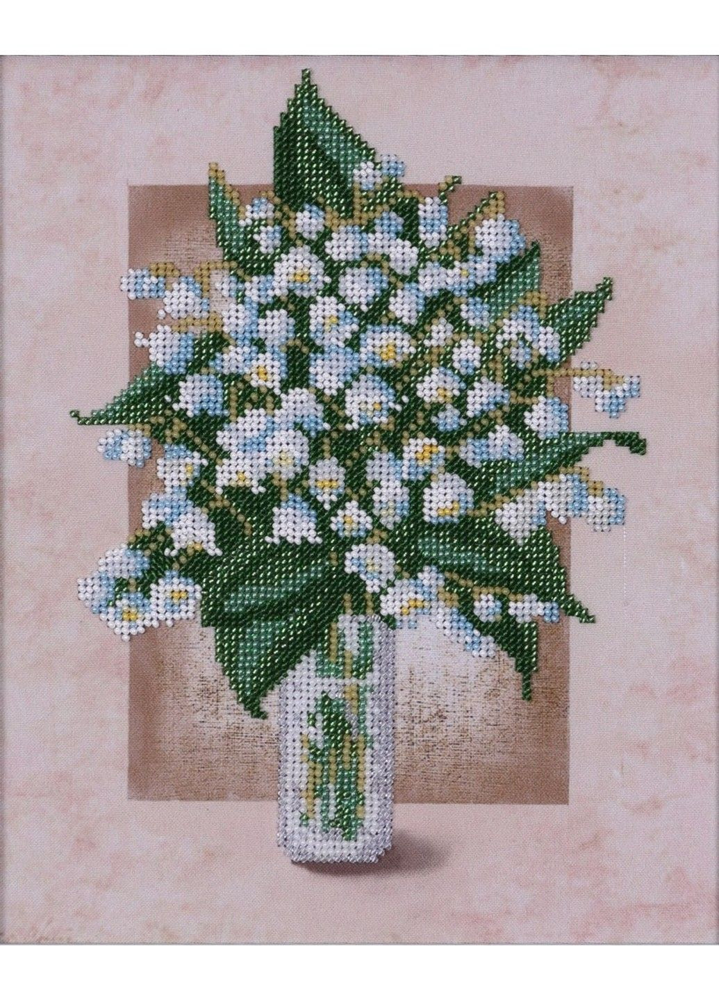 Набір для вишивання бісером "Конвалії" квіти декор букет сад ваза часткова викладка 22x28 см No Brand (333166185)