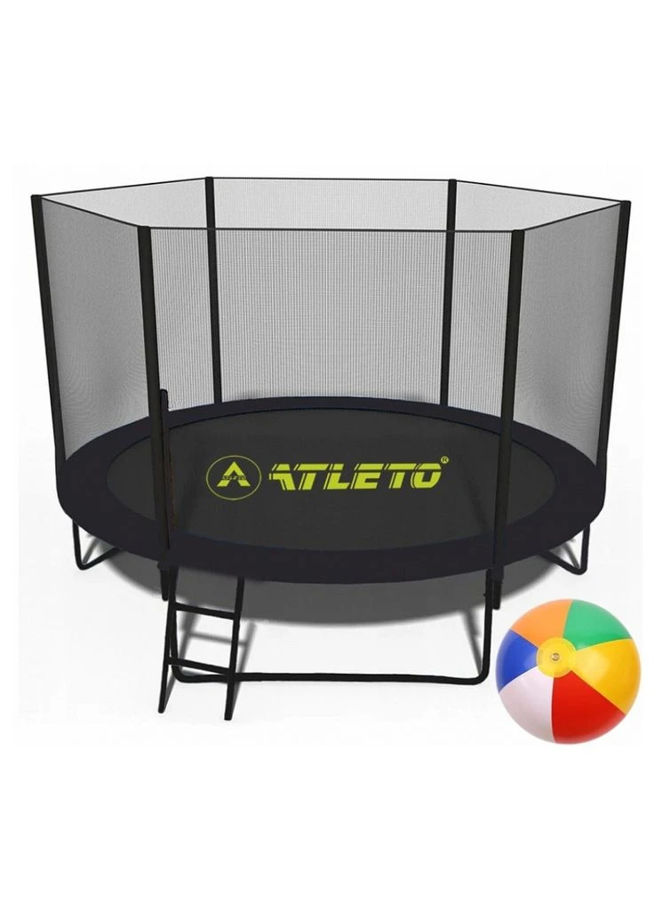 Батут дитячий 312 см з сіткою та сходами (42400583) Atleto (334006818)