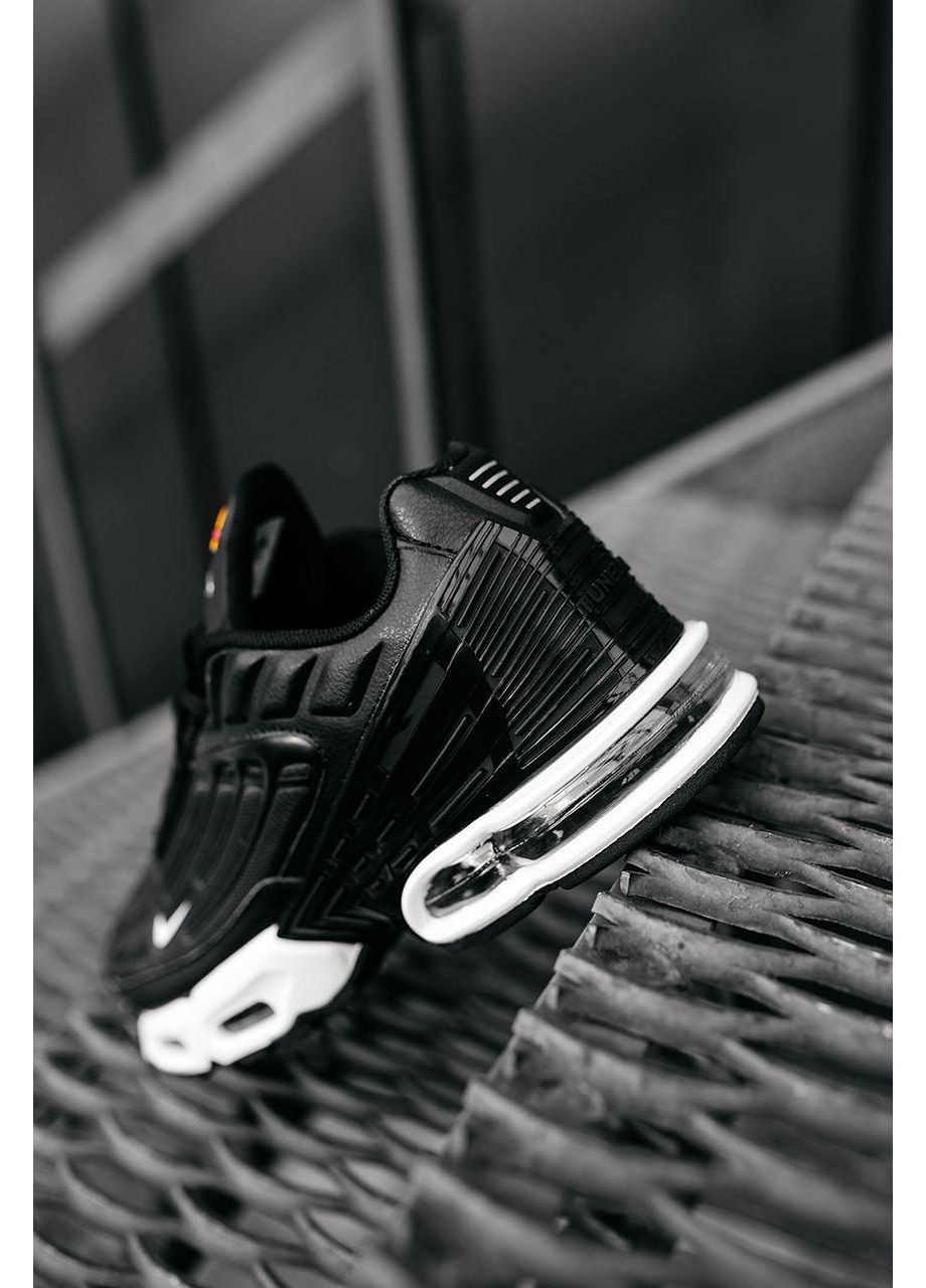 КРОССОВКИ ЖЕНСКИЕ NIKE AIR MAX TN PLUS 3 BLACK WHITE НАЙК АИР МАКС ТН ПЛЮС No Brand чёрные демисезоны (367174664)