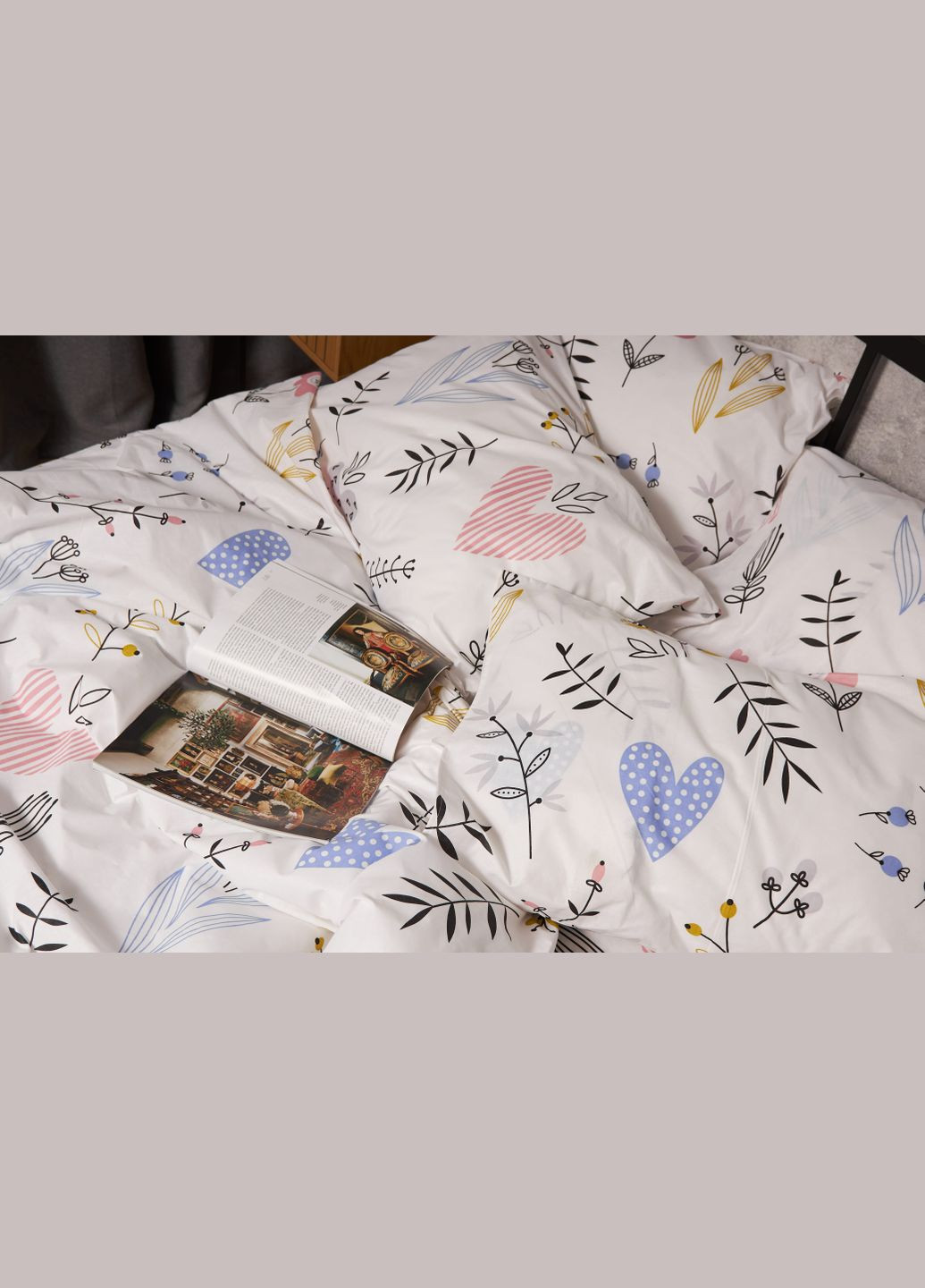 Комплект постільної білизни Бязь Gold Люкс «» полуторний євро 160х220 наволочки 2х70х70 (MS-820005762) Moon&Star Painting (302973935)