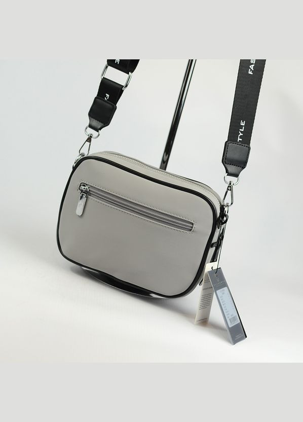 Серая женская маленькая текстильная сумочка кросс боди через плечо No Brand (293942345)