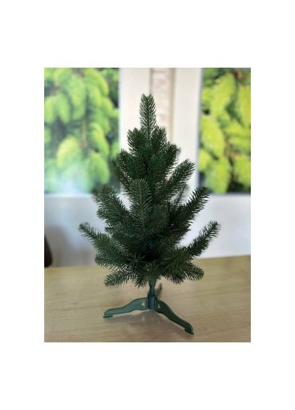 Искусственная елка Литая 50 см Маленькая искусственная елка Новогодняя елка зеленая на подставке Пластмакс (372838128)