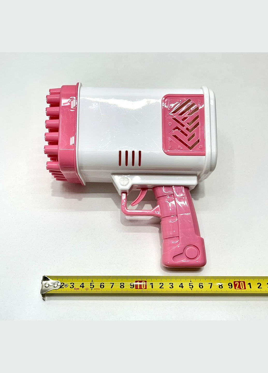 Пістолет для запуску мильних бульбашок 45 отворів 17 см Рожевий (2023-58A) TK Group (325692334)