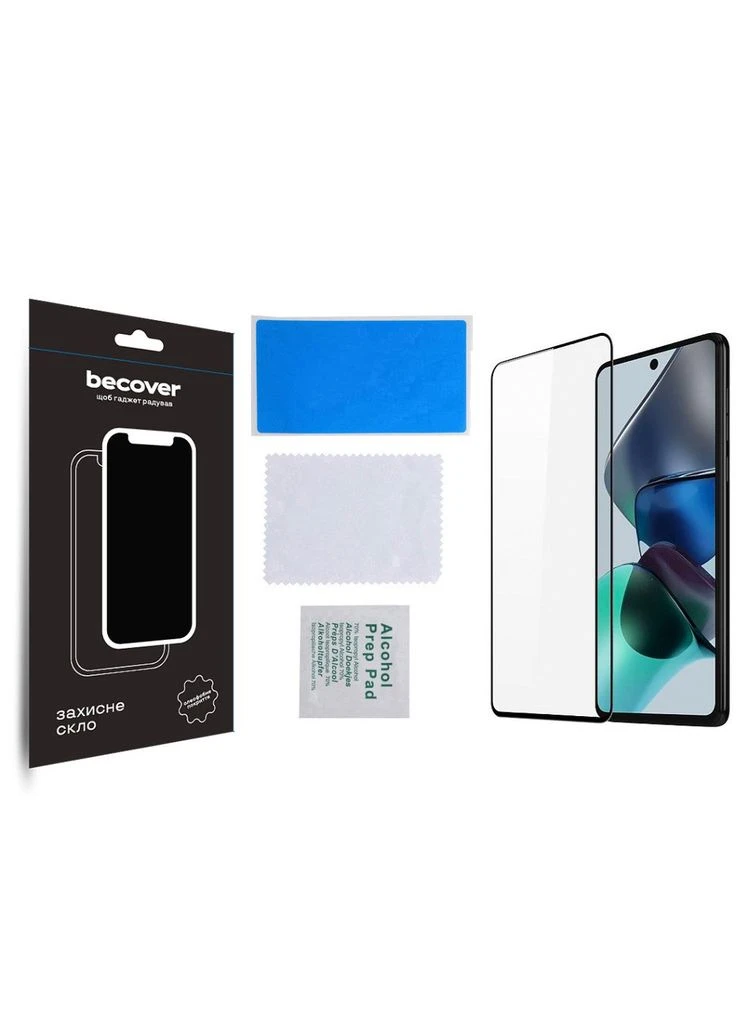 Защитное стекло (ek15997) BeCover Motorola Moto E32s Black (388900515)