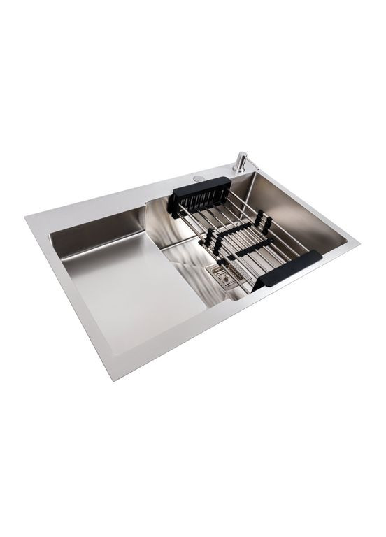 Набор кухонной мойки 78*50С R нержавейка Handmade (углубленная полка) Platinum (353495417)