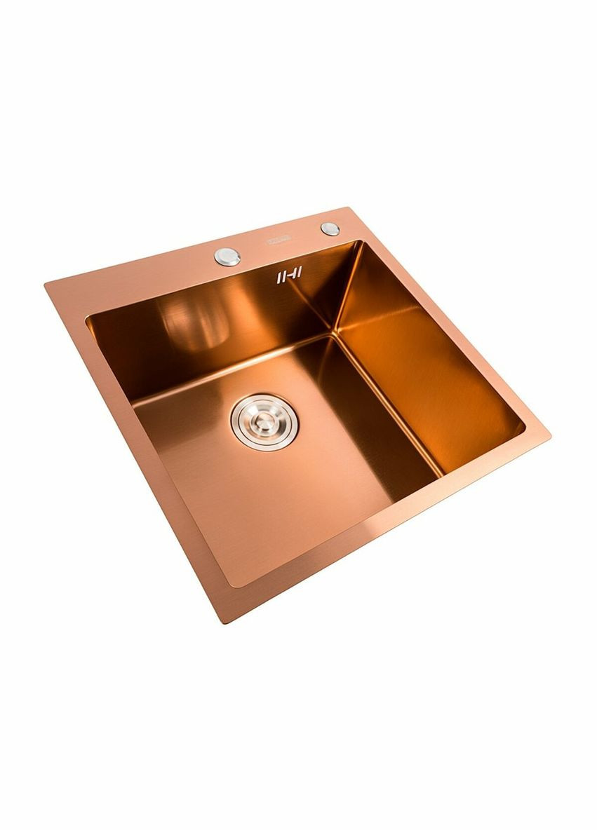 Кухонная мойка Handmade PVD медь 500x500x220 (3,0/1,5 мм + дозатор в комплекте) Platinum (336937463)