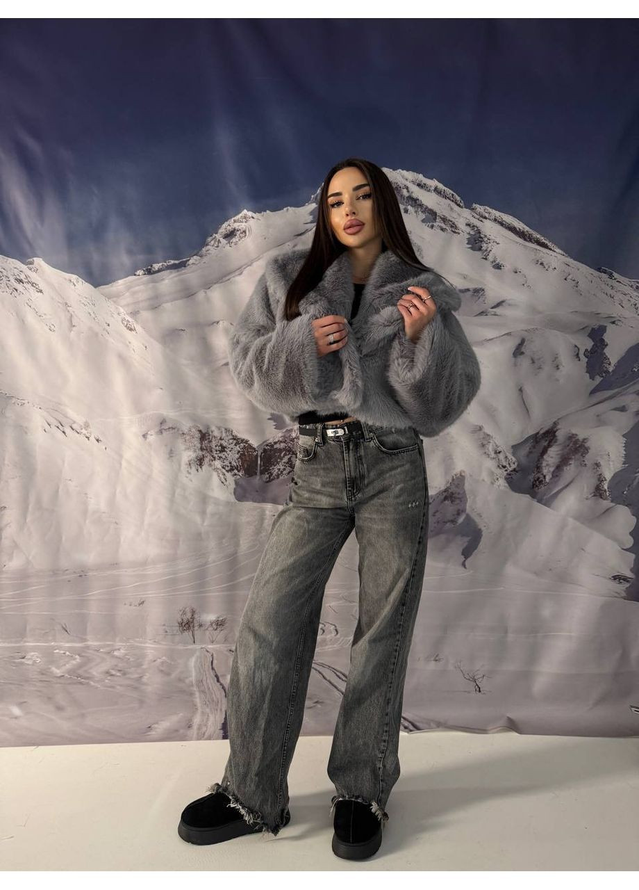 Женская укороченная шуба с объемными рукавами MonCher (370865013)