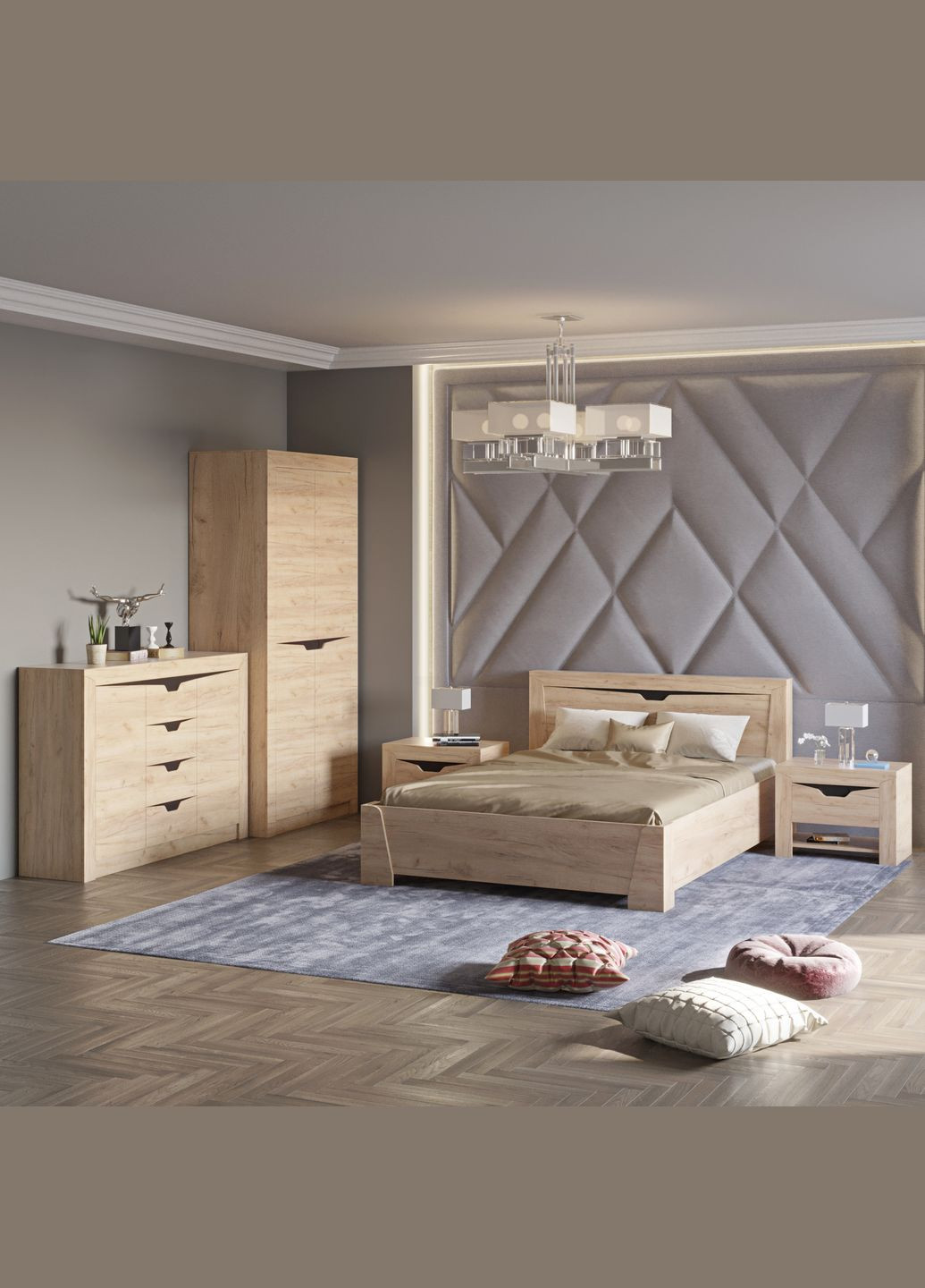 Спальня Liberty Комплект №2 (5 элементов) дуб крафт золотой (EVR2499) Еверест (311684211)