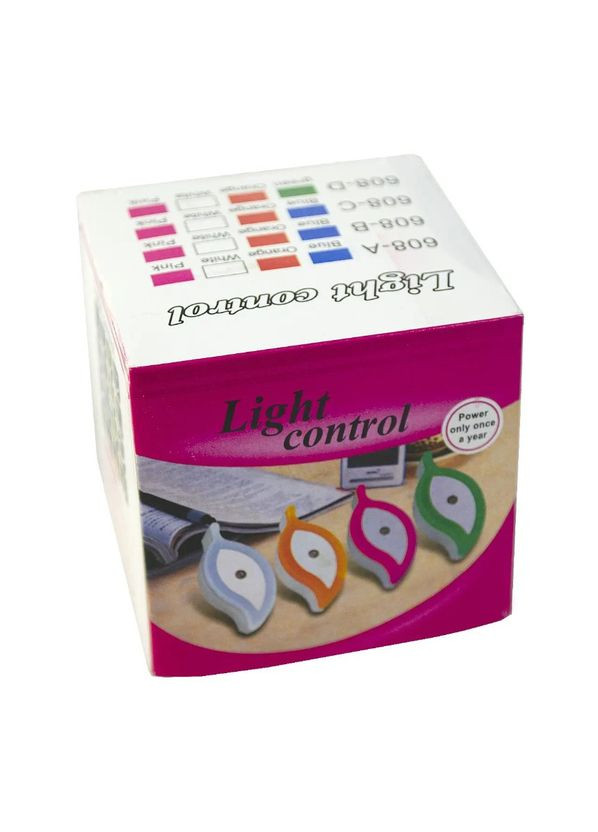 Неоновий світильник нічник Листочок з датчиком світла DL в розетку рожевий Led (307471448)