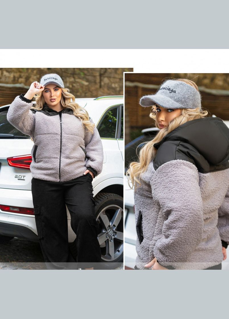 Светло-серая демисезонная куртка Liton