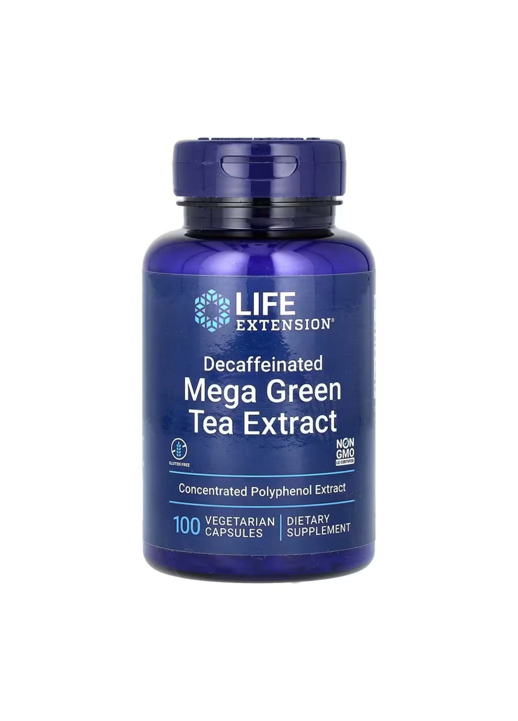 Экстракт зеленого чая без кофеина Mega Green Tea антиоксидант для похудения и здоровья Life Extension (368991400)