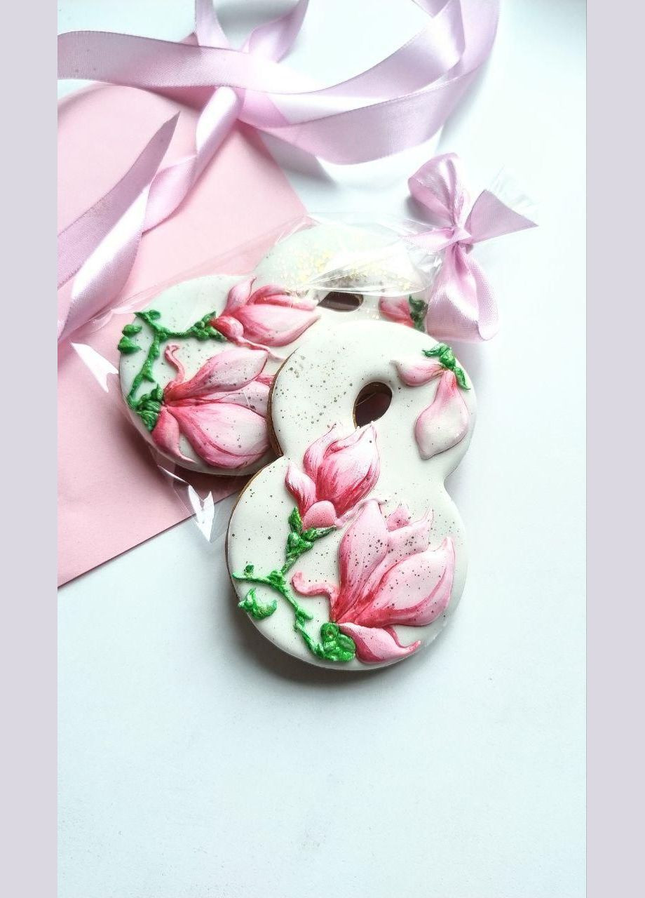 Пряник цифра 8 березня — 12 см (2 шт.) No Brand (365865135)