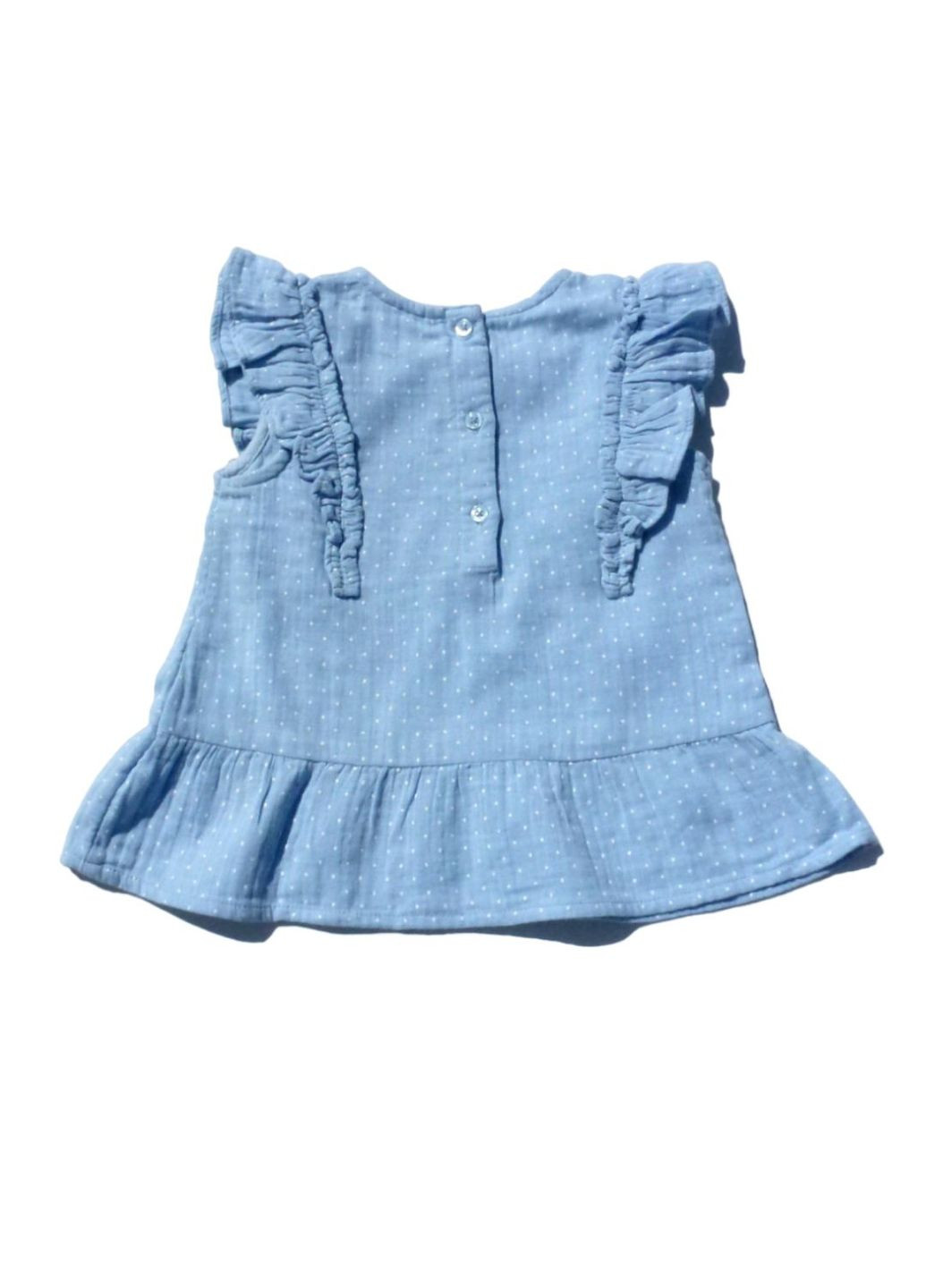 Голубой костюмчик (топ+штаны) для девочки, нежно-голубой, 104-110 см George