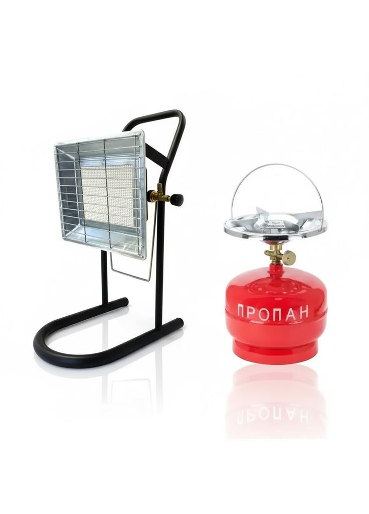 Комплект Газовий обігрівач Kamp Soba 3.5 кВт NG-310-P на ніжці з Балоном 5 л Nurgaz (365727461)