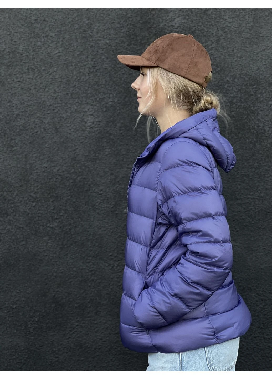 Фиолетовая куртка ultra light (460915) Uniqlo