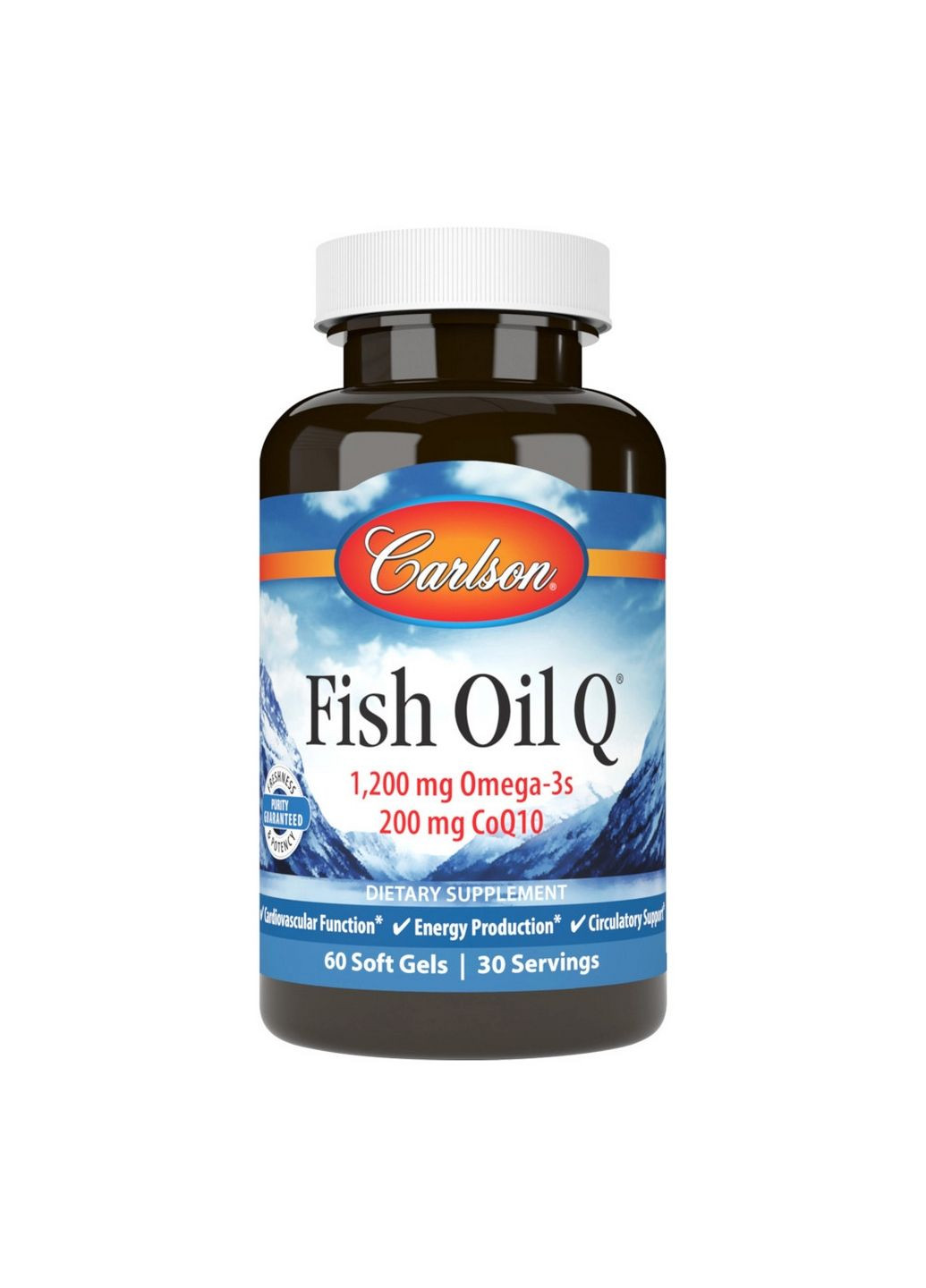 Жирні кислоти Fish Oil Q, 60 капсул Carlson Labs (293338444)