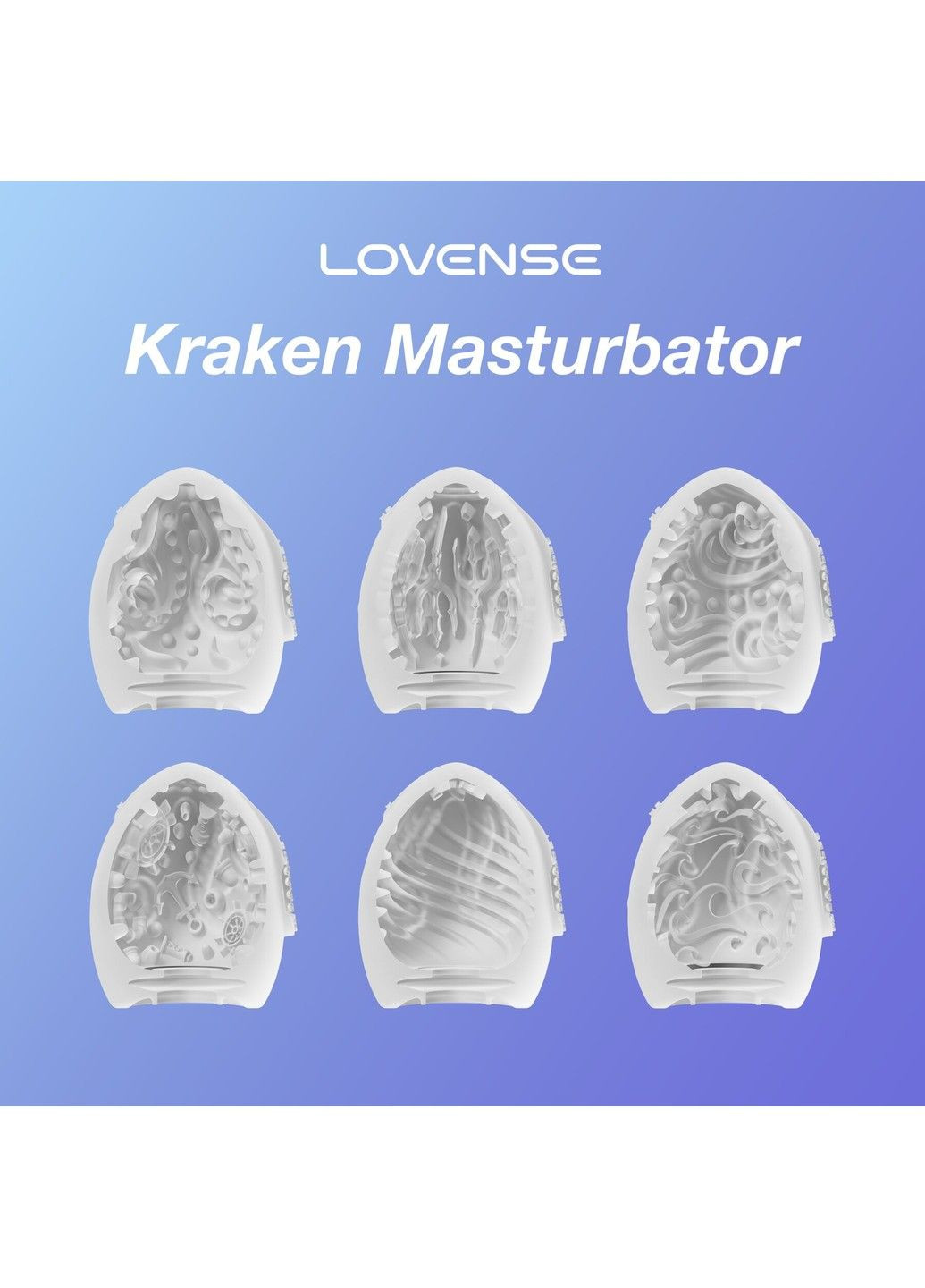 Набір мастурбаторів-яєць Kraken 6 шт Lovense (316633307)
