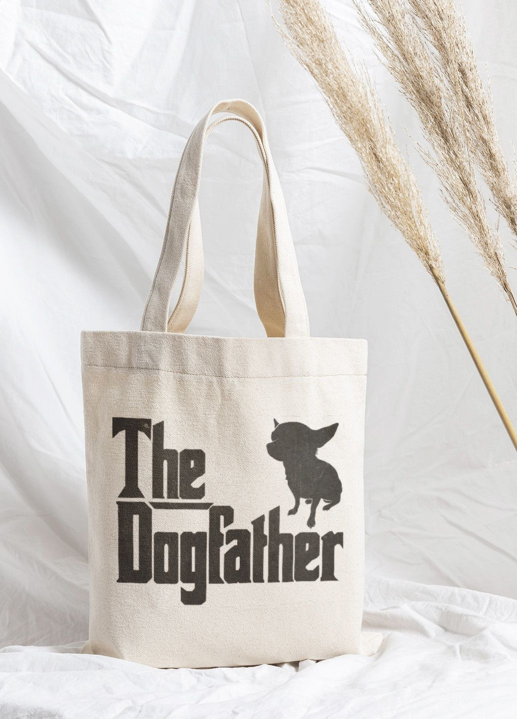 Еко сумка Мерч Крафт Дизайн 34х38см ручка 60см з принтом dogfather No Brand шопер (297714475)