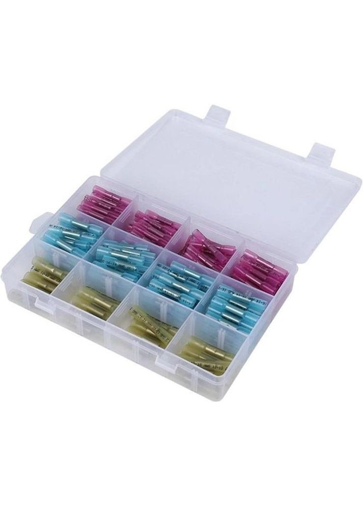 Набір гільз обтискних з термоусадкою PWR для з'єднання проводів 0.5-6.0 мм² 200 шт. (NH050762) No Brand (330778883)