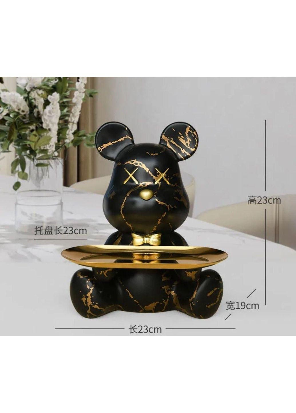 Медведь Ключница- копилка 23см BE@RBRICK ( мрамор) No Brand (299871216)