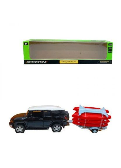 Машина+причіп мет. 1:43 Toyota FJ, відкр. двері, короб. 28*8*6,5см (TS01091996282616) АВТОПРОМ (392690733)
