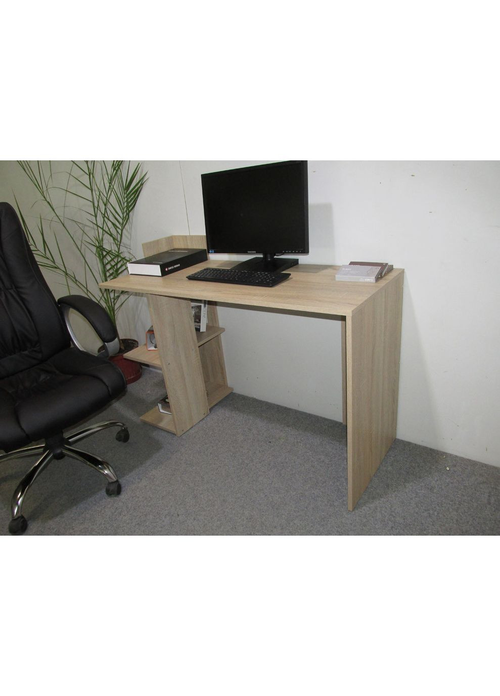 Cтіл комп'ютерний з 2 полицями Джеко 1200/12 Німфея Альба (MZN-031019) М-ЗОН (365876910)