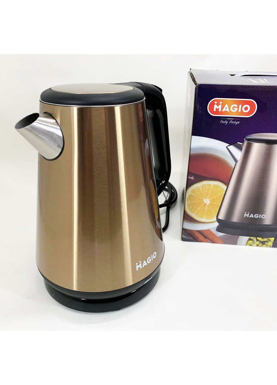 Електрочайник MG-971 термостійкий 1.7 л 1500 Вт Стильний електричний чайник Тихий побутовий чайник Magio (364664653)