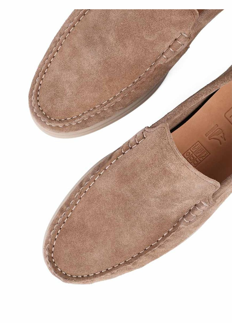 Бежевые мужские туфли d9361-1-639b бежевый замша MIRATON