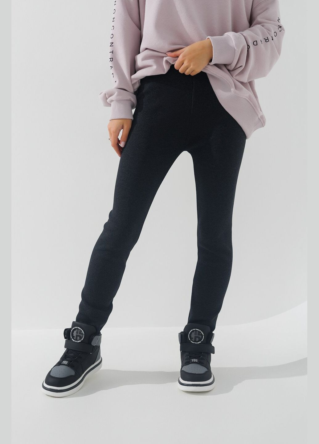 Темно-серые повседневный зимние брюки Lizi Kids