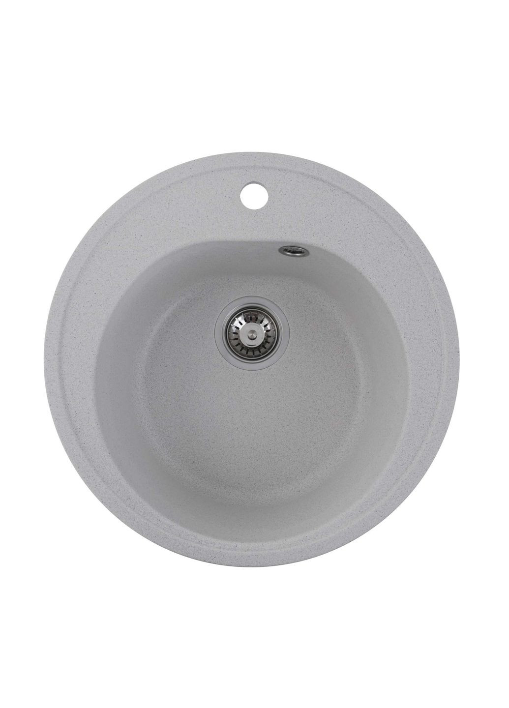 Гранитная мойка для кухни LUNA 510 матовая Белая в точку Valeso (358059409)